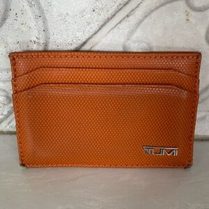 TUMI Orange Card Holder with Window